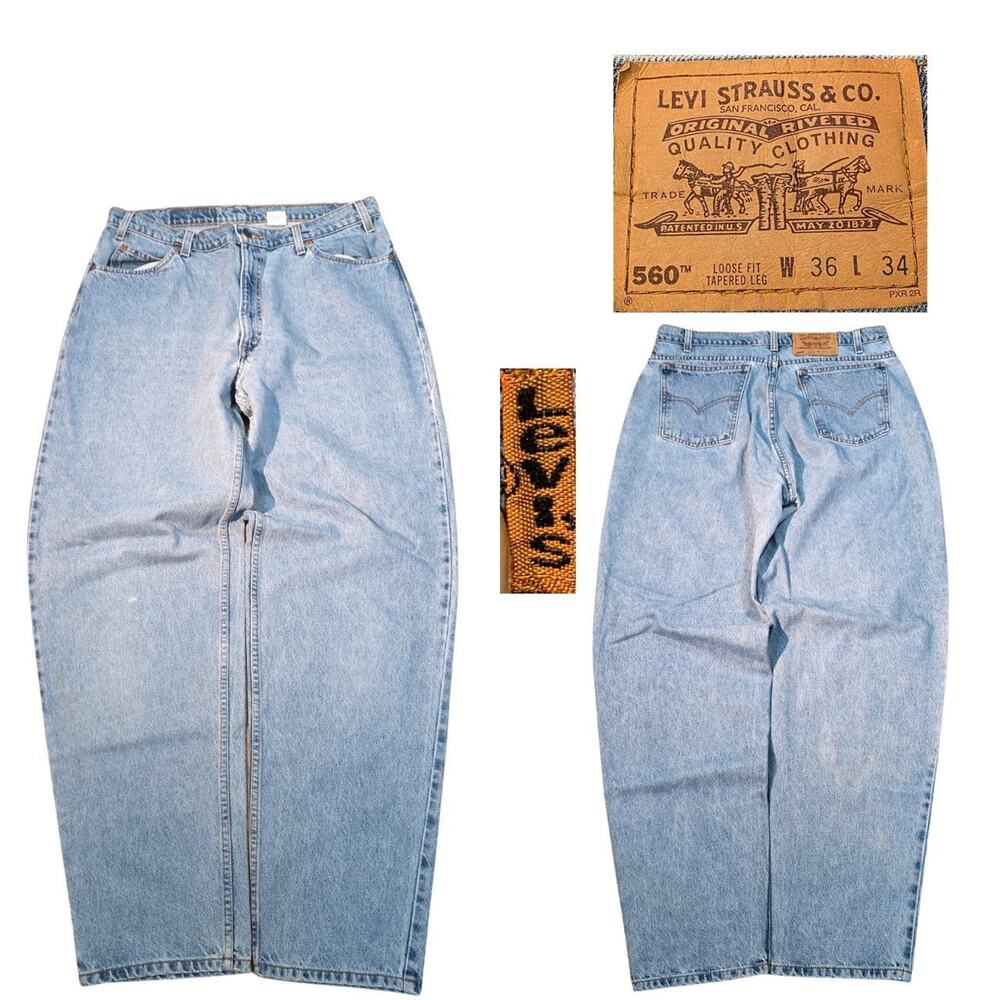 Vintage 90's Levi 560 Orange Tab Denim Jeans (34x33)
